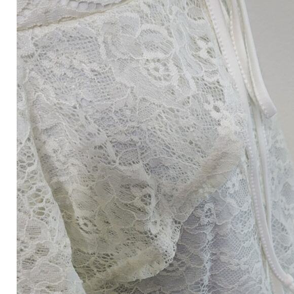 Love Fire Dress Womens Large White Lace Dress Fair\y Cottagecore Whimsical Dress - Picture 6 of 11
